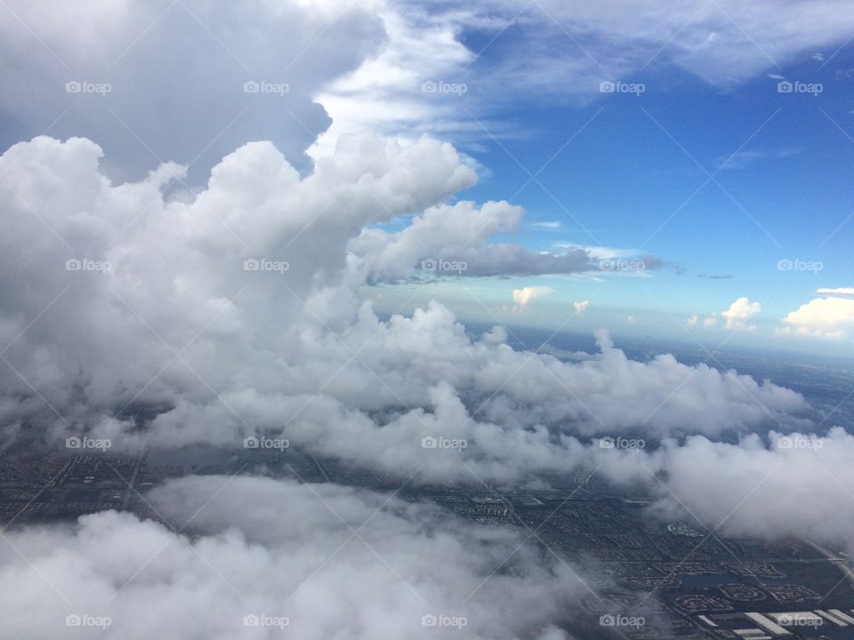 Miami in the clouds