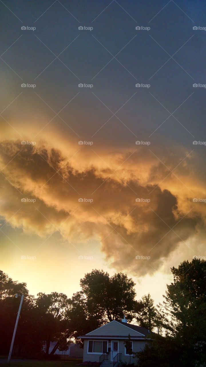 Cloud 1. The sky put on a spectacular show at sundown.