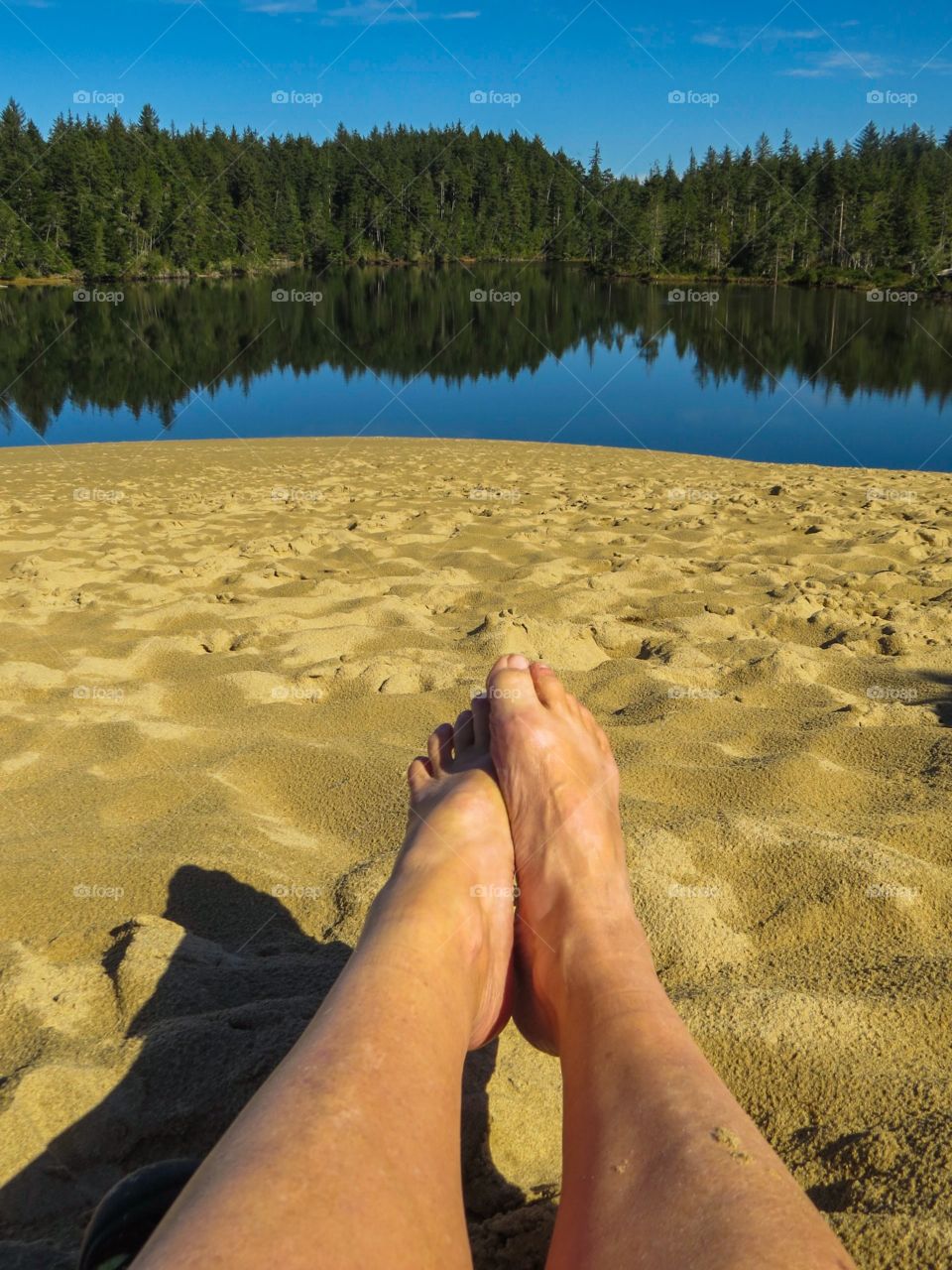 Lake and legs