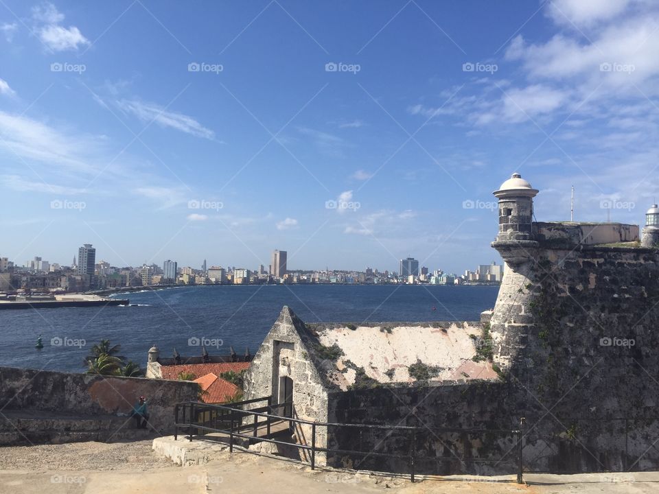 A photo of Havana's horizon in Cuba.