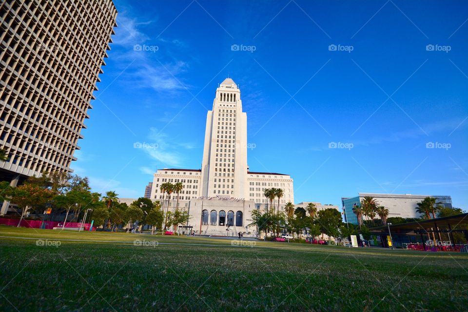 The majestic City Hall of Los Angeles in California 