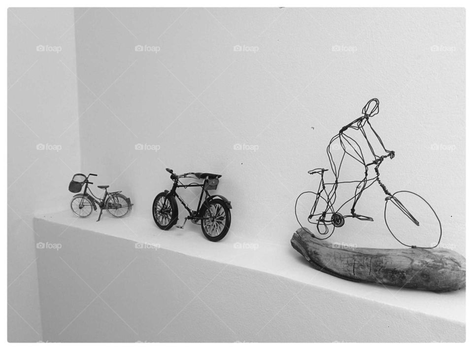 bicycle art in black and white