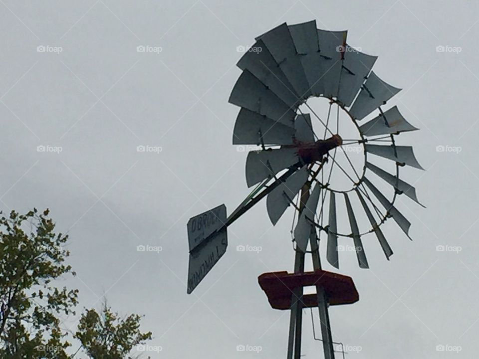 Old farm windmill