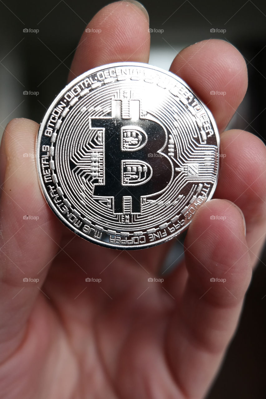 Holding a bitcoin