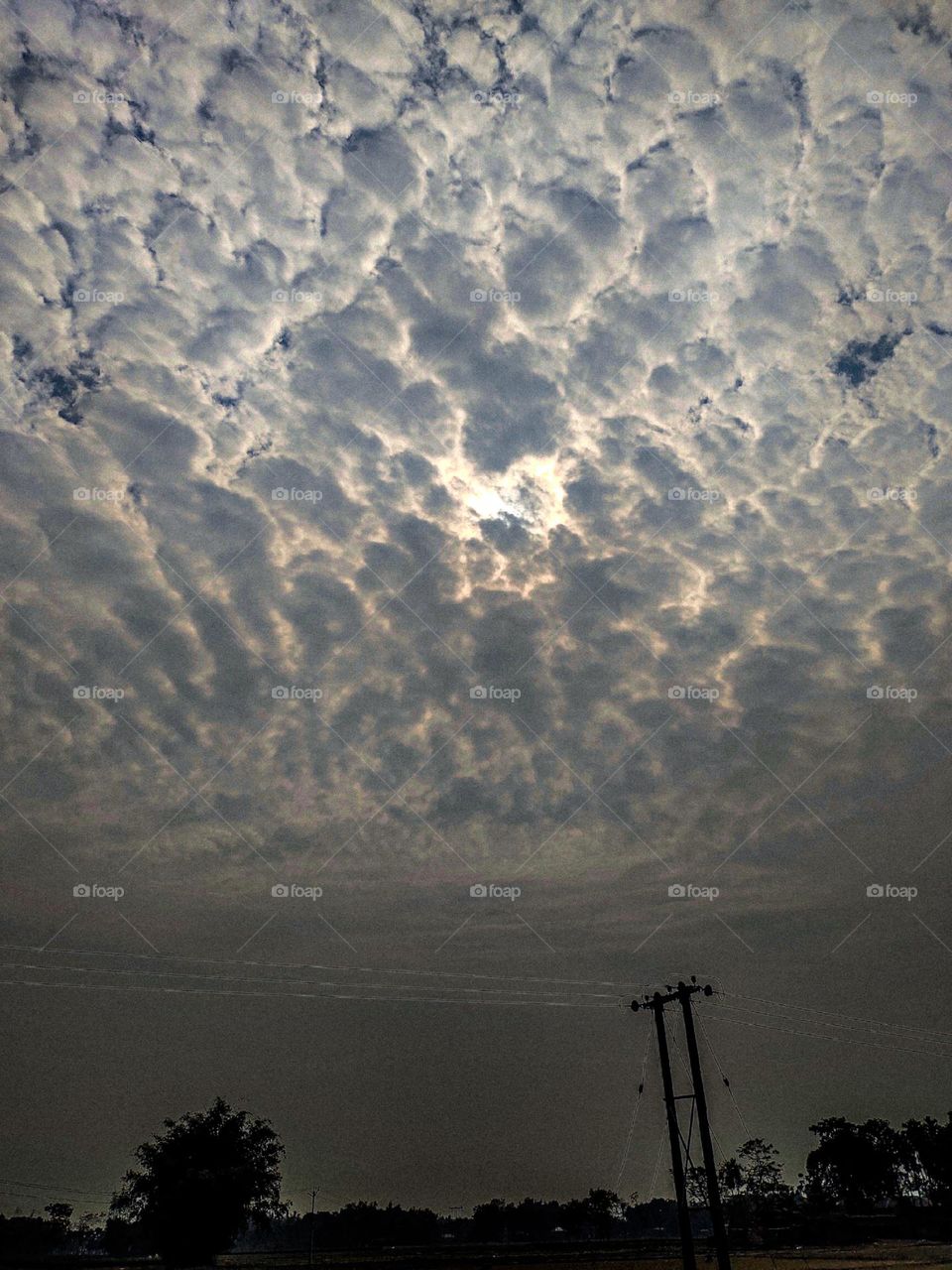 I want to show white clouds and blue sky in this photo.  The sky looks very beautiful with clouds and blue sky.