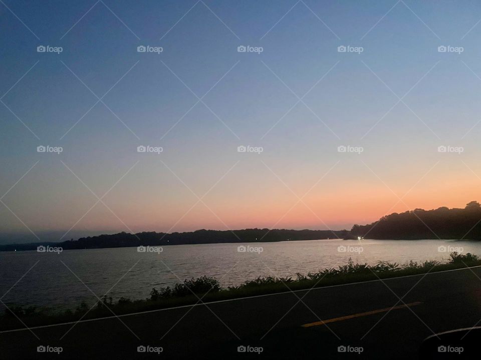 Sunrise over the lake