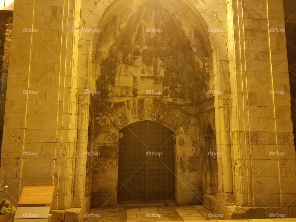 old doorway in old town antalya turkey