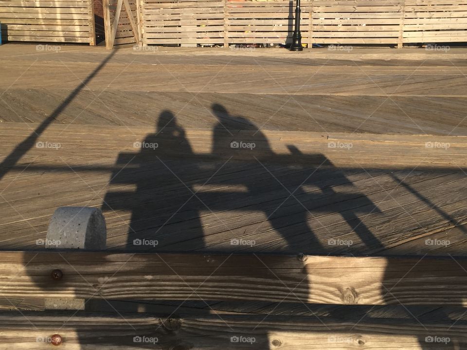Shadows on the boardwalk 