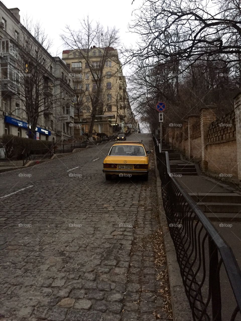 Old Mercedes parked on a street