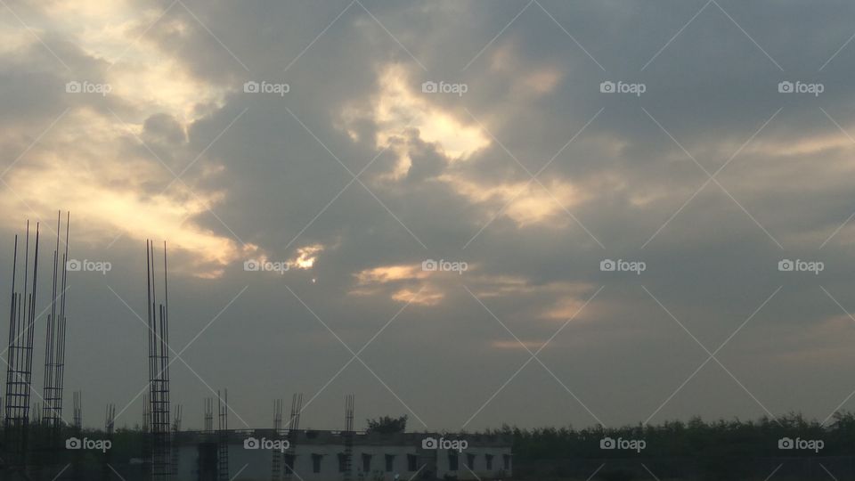 lovely sky with natural clouds