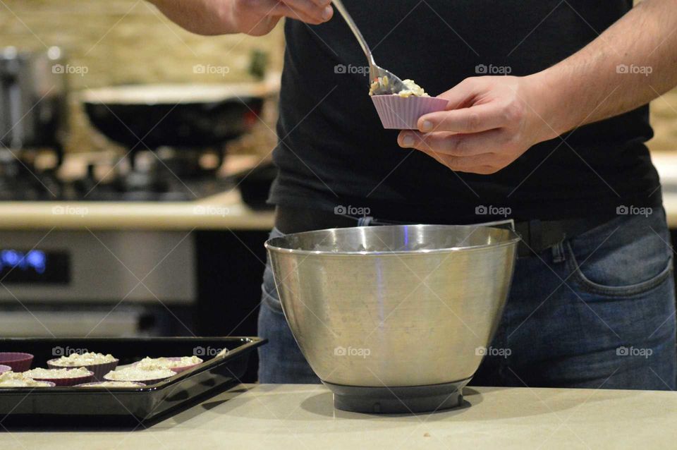 Preparing dietary muffins with pupkin seeds