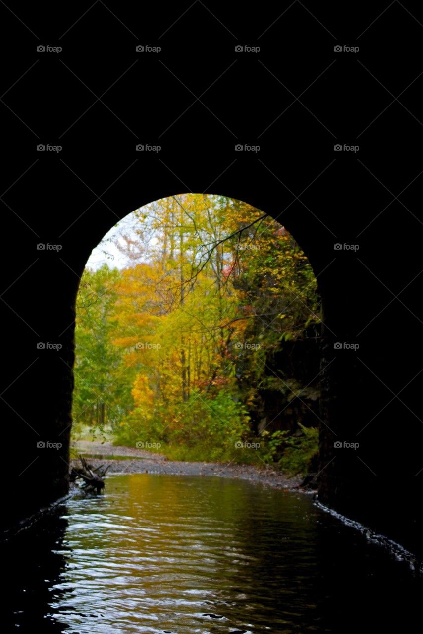 Light through tunnel