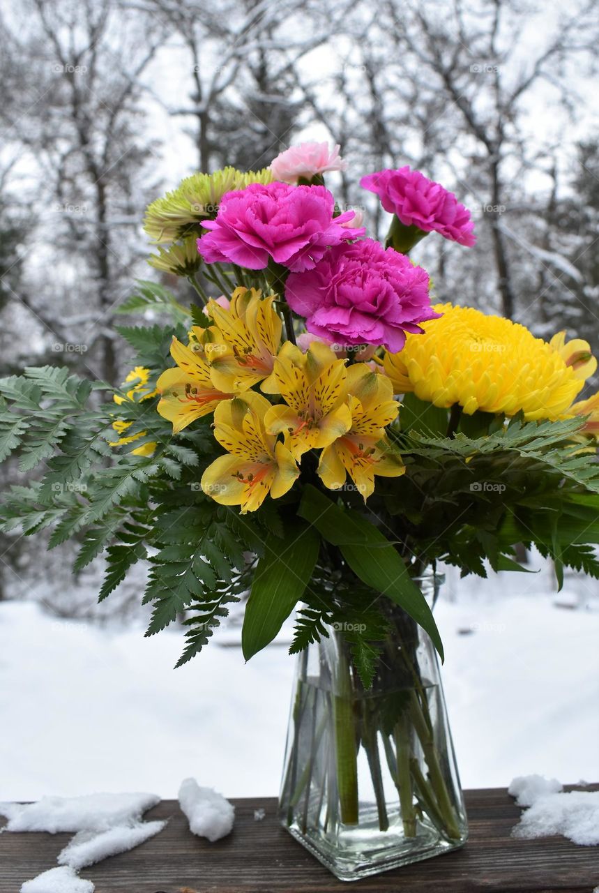 Beautiful flowers in a vase