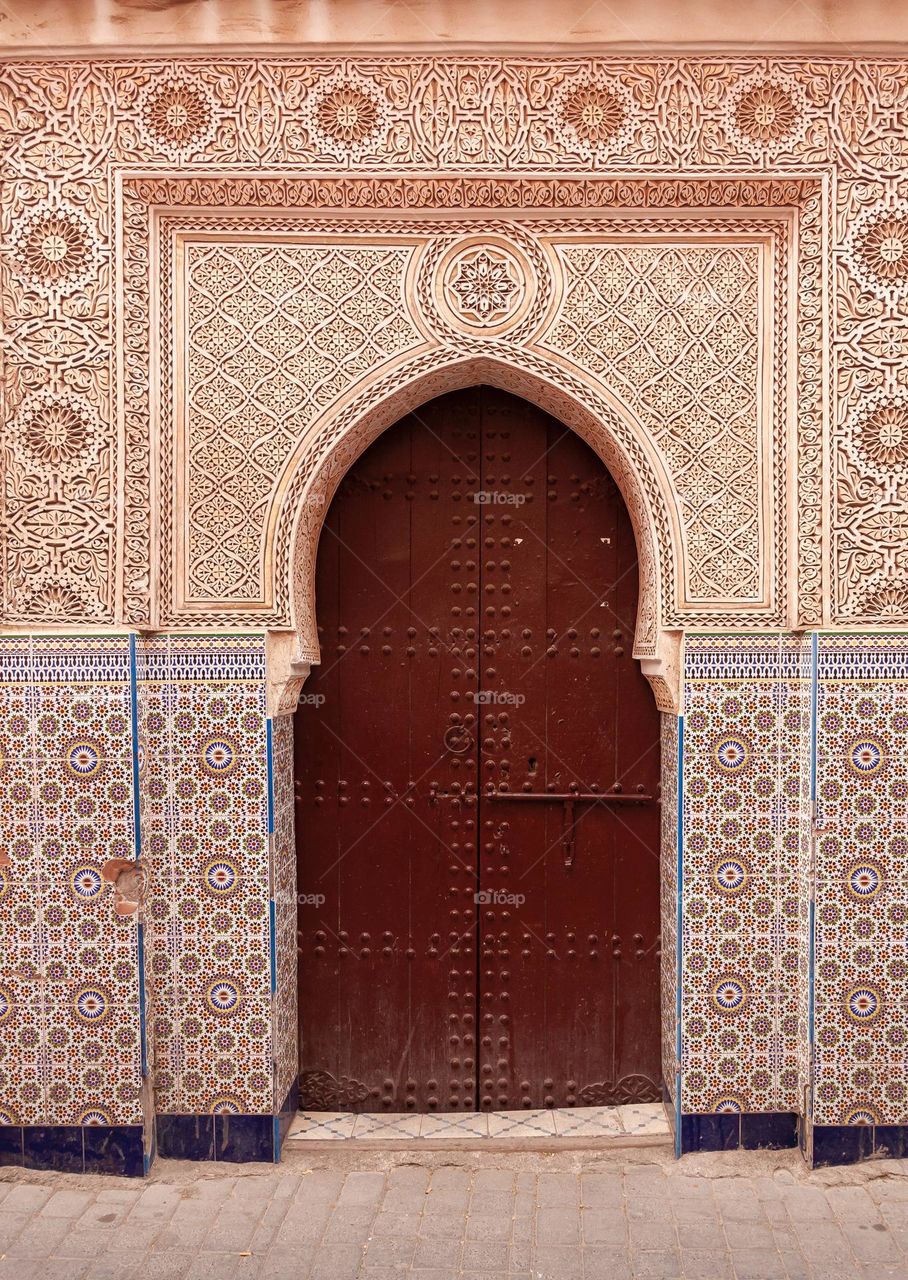 Picture of a traditional door in Morocco