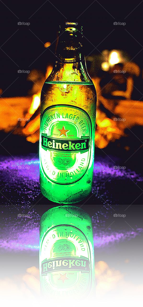 Enjoying your favourite Heineken 