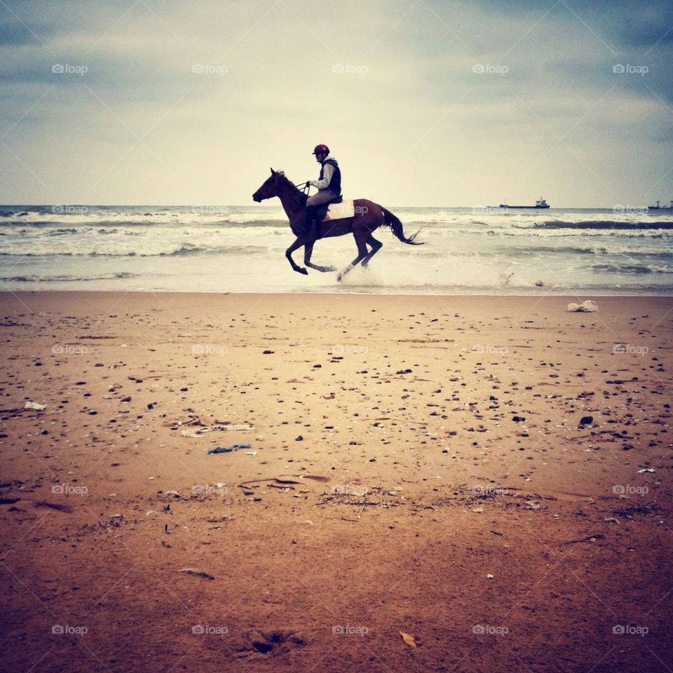 rider on the beach