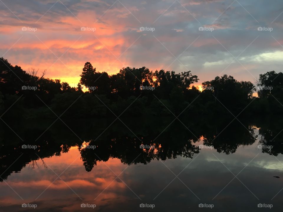 Sunset over the Housatonic in Connecticut