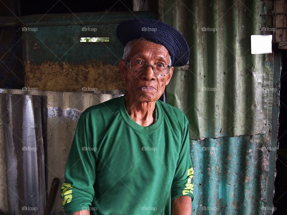 portrait of an old asian man