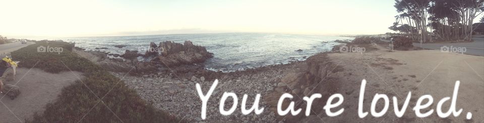 beach California west coast you are loved quote