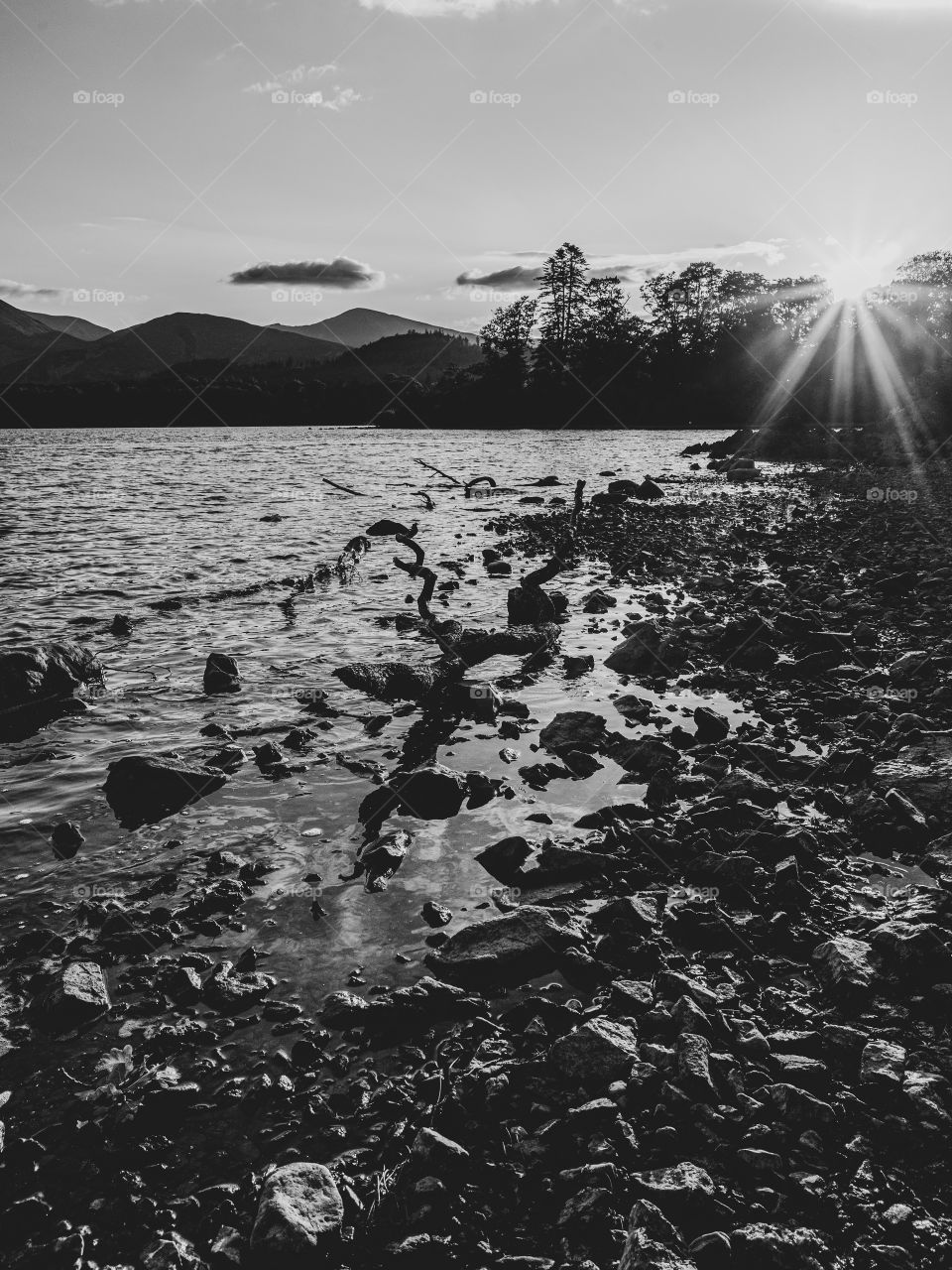 Sunset derwent water, Keswick Cumbria , The Lake District.