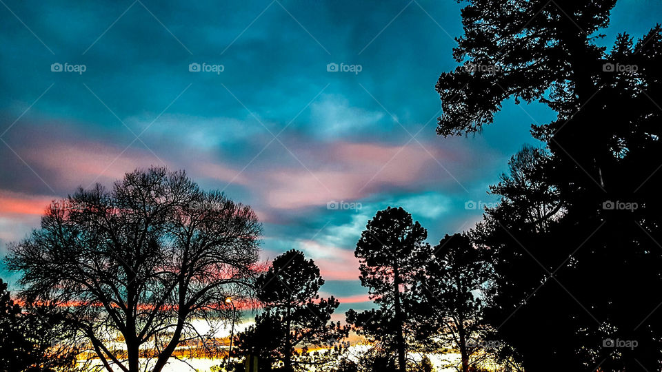 Illuminated Clouds at Sunset