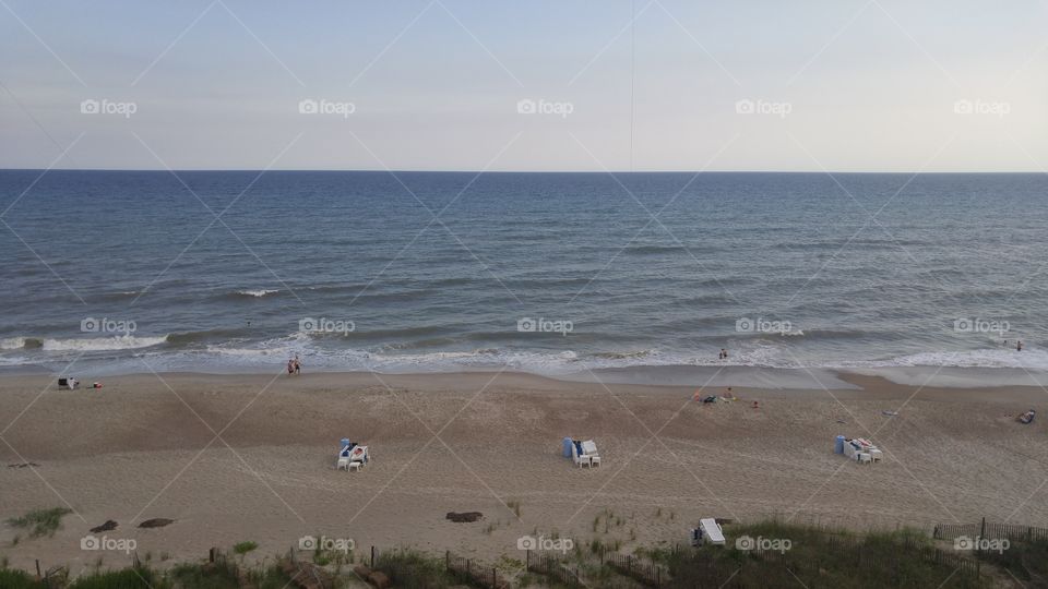 Atlantic Beach, NC. The view from our hotel room at Atlantic Beach.