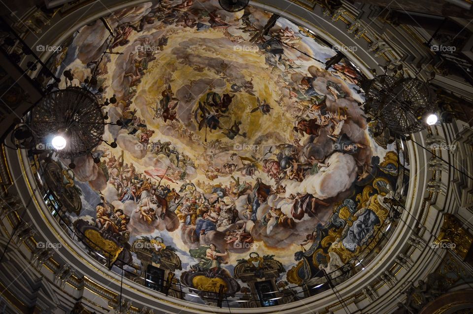 Basilica Virgen Desamparados. Cúpula de la Basílica de la Virgen de los Desamparados (Valencia - Spain)