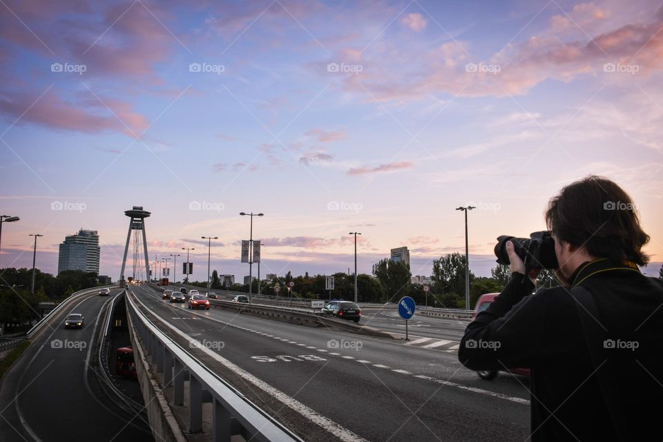 Shooting the UFO in Bratislava