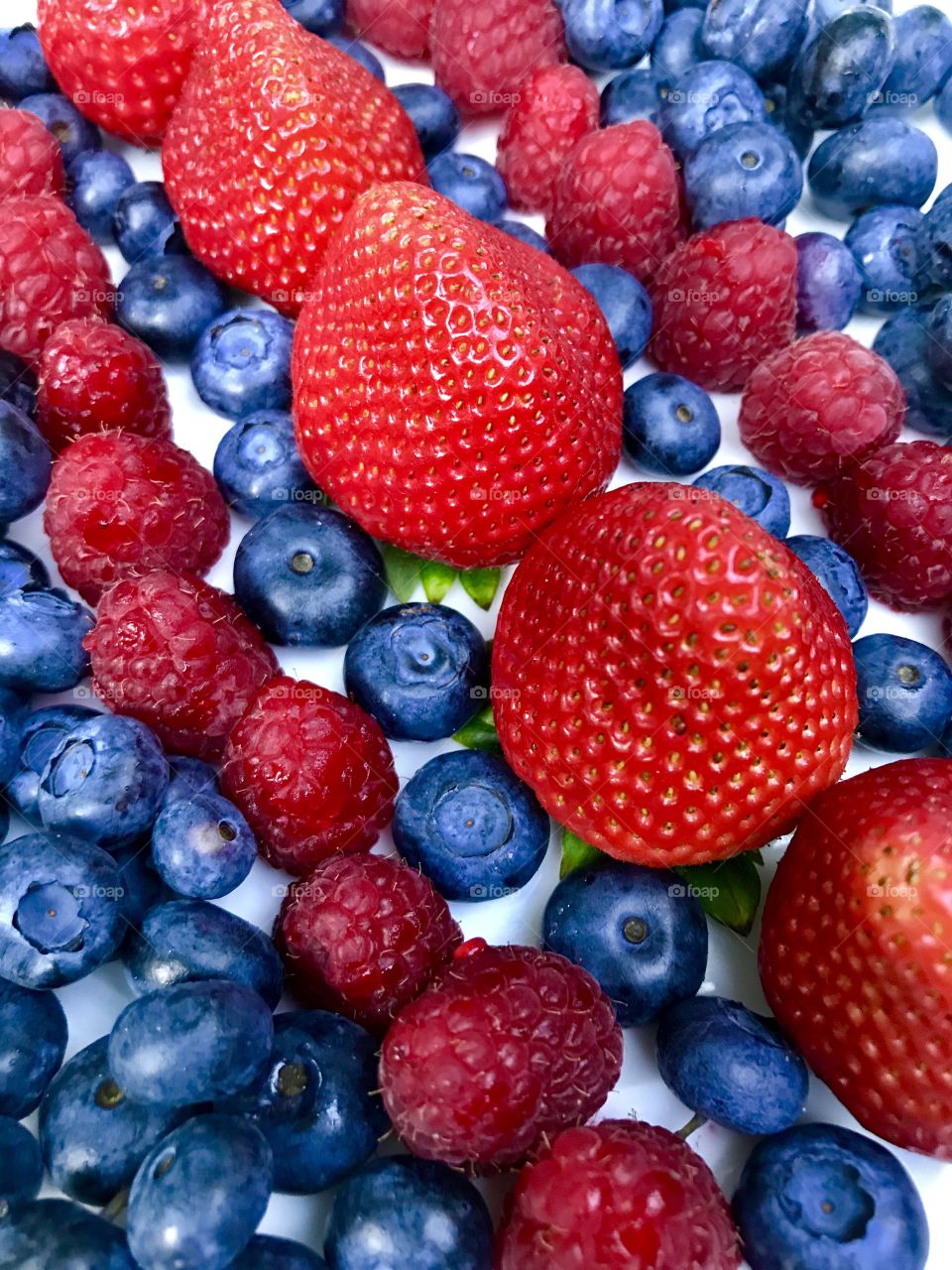 Colorful berries, striped design