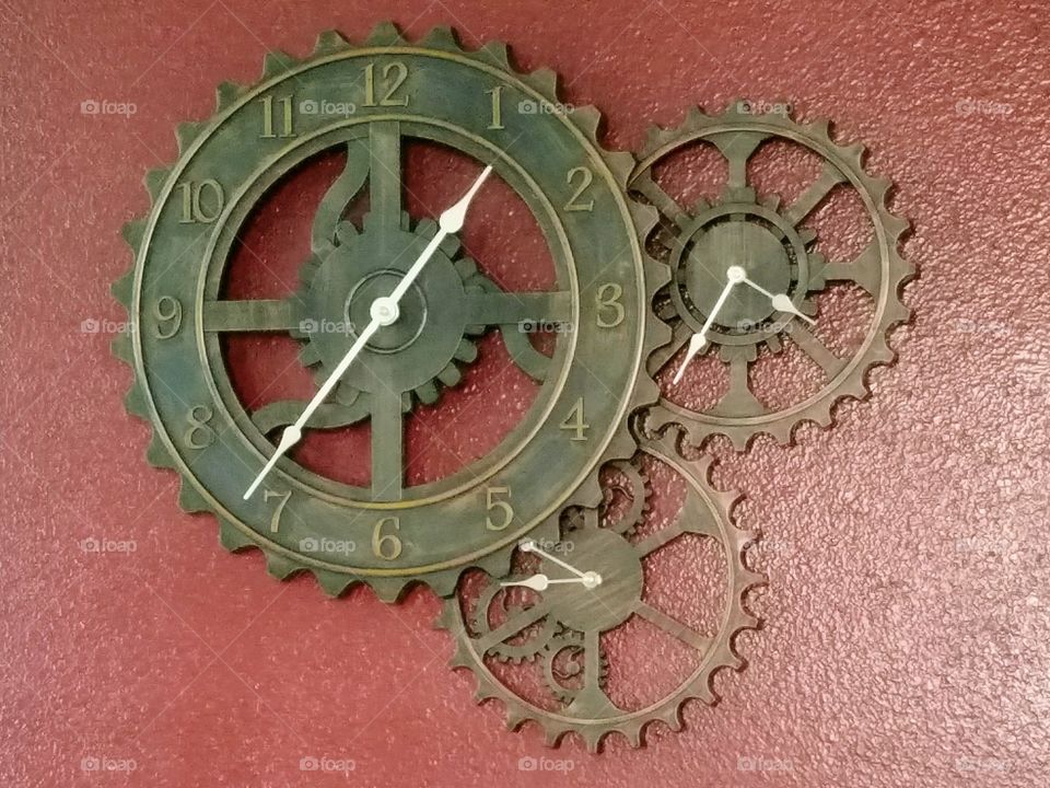 Large Industrial Triple Clock
