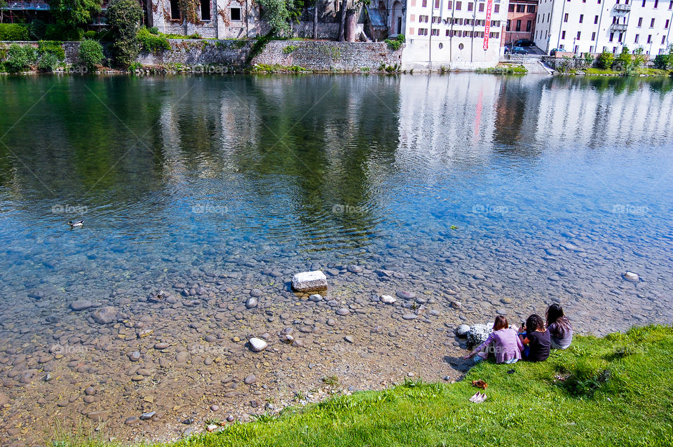 On the shore of the Brenta river