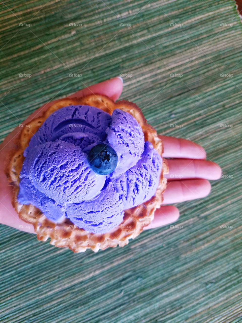 Purple yam ice cream sandwich