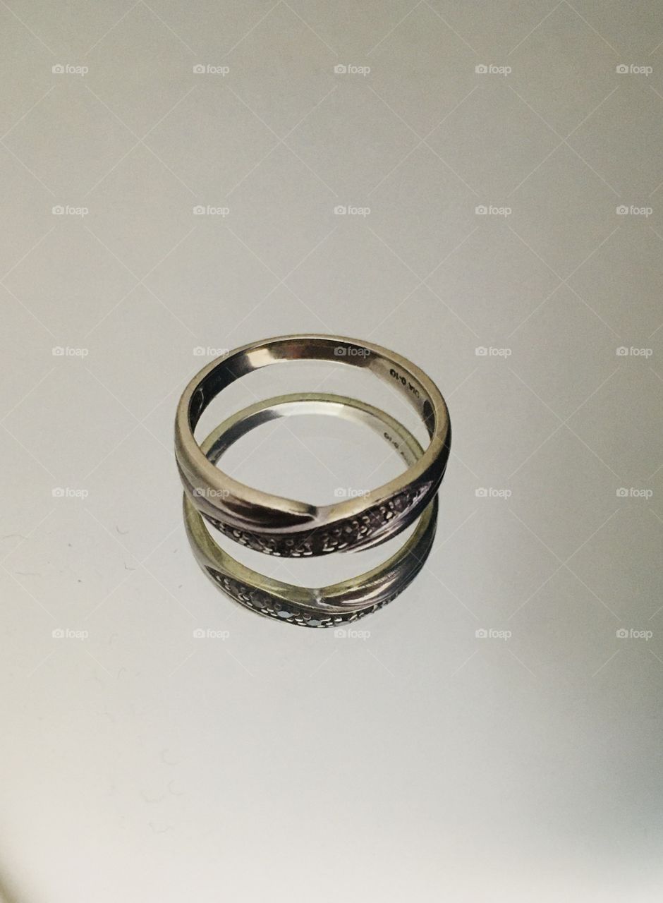 Double vision - wedding ring using a mirror. I like the effect I’ve created. Symbolising how two rings become one bond…