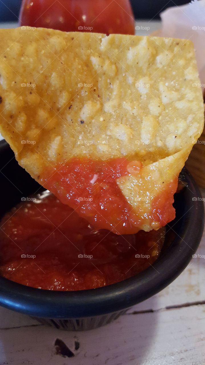 salsa and chip