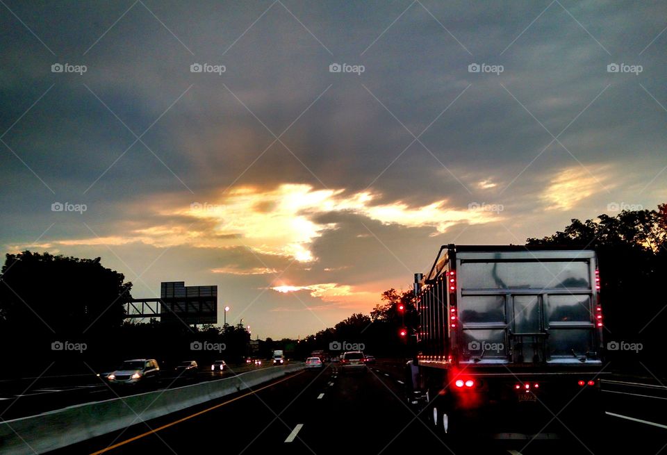 Sunrise in Jersey. I took this pic in New Jersey on my way to work on August 2015.