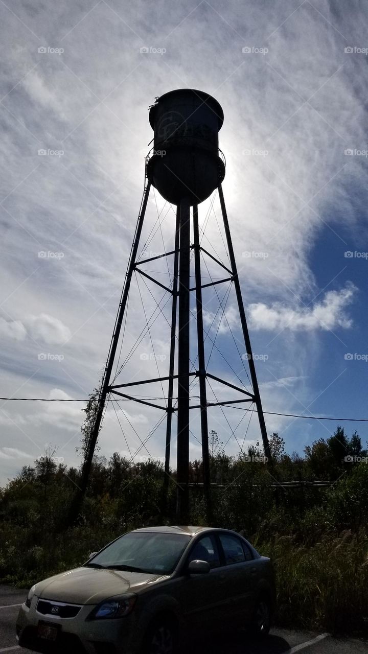 Water Tower On A Nice Day