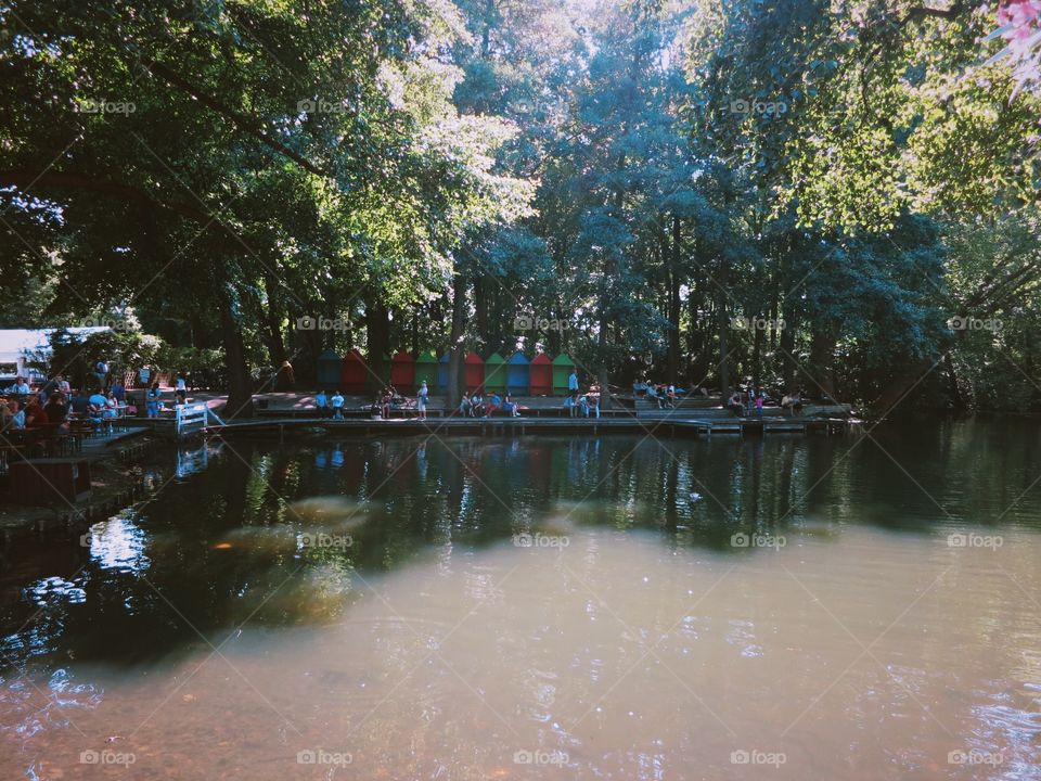 Neuer See . A nice Biergarten on a lake in the middle of Berlin 