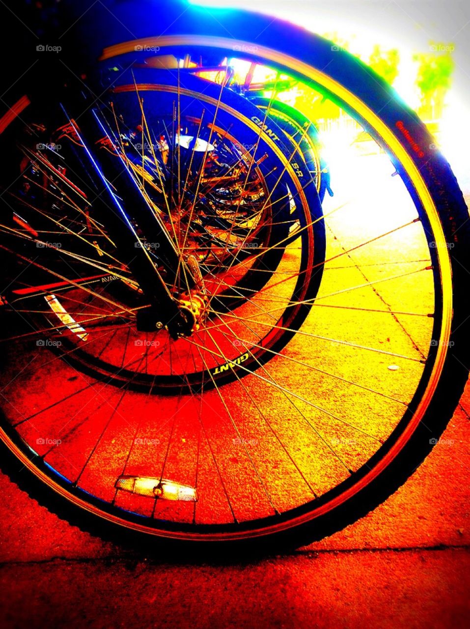 Colorful bikes (slight variations).