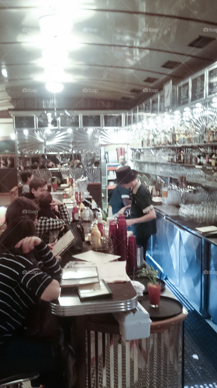 At the Diner. Authentic american bar in Norway