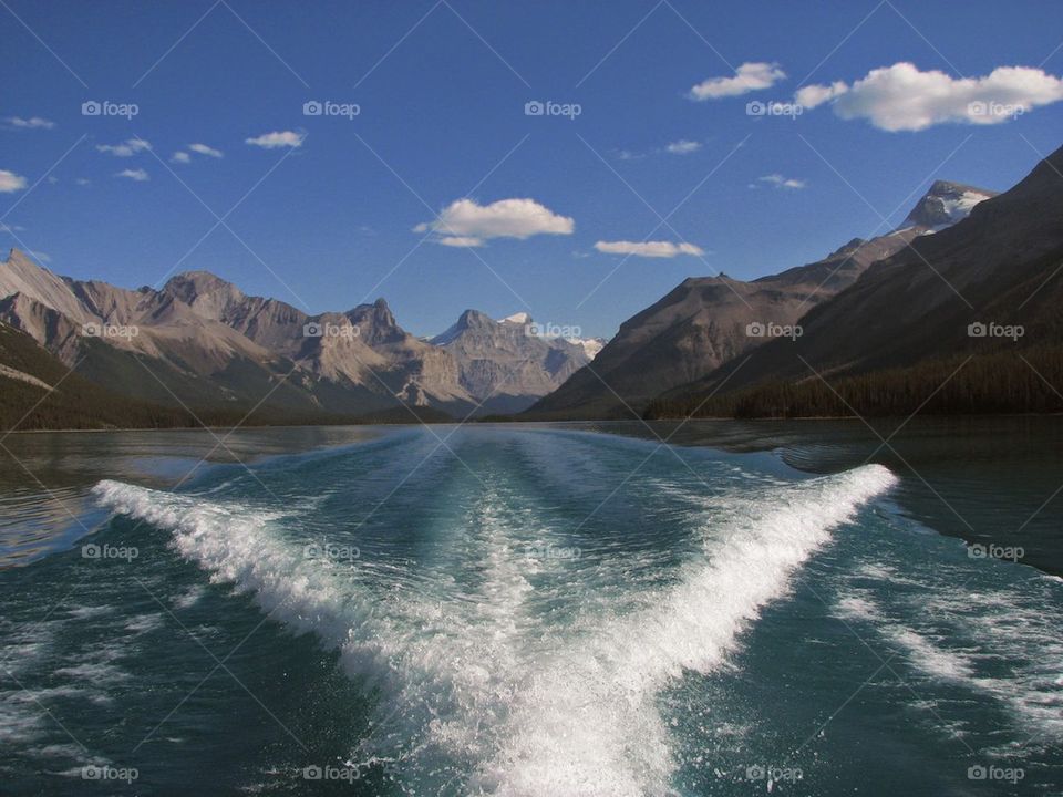 View of boat trail and mountains