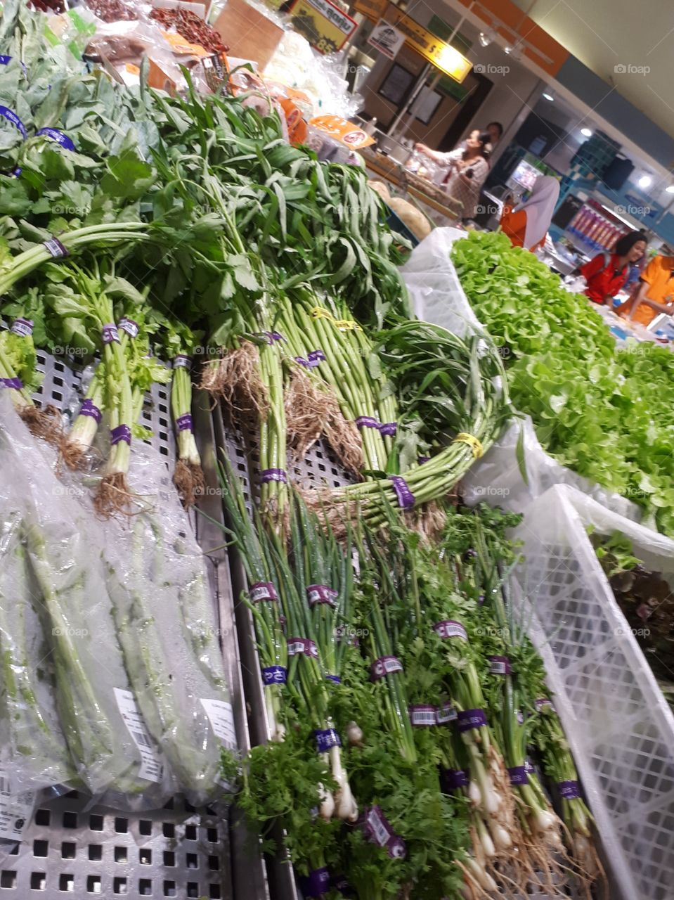 Fresh vegetables inside suppermarket
