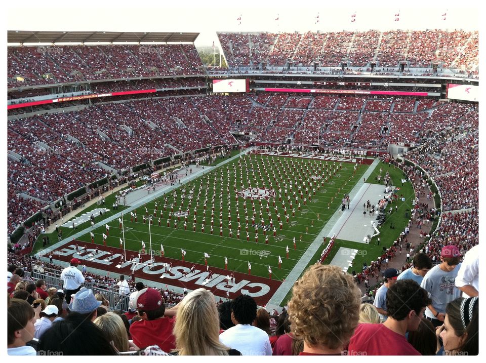 Bryant Denny. Alabama Game Day from part of the Student Section