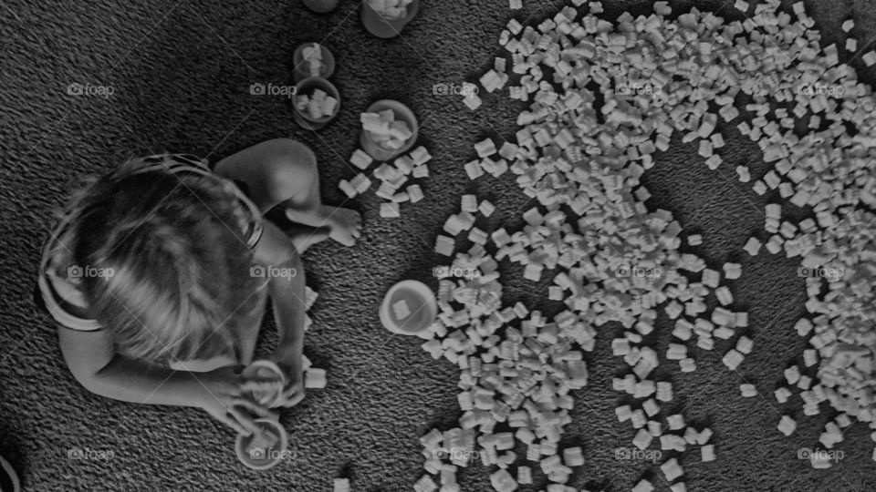 playing with peanuts