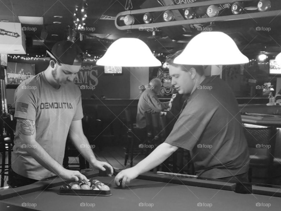 Two guys and a game of pool