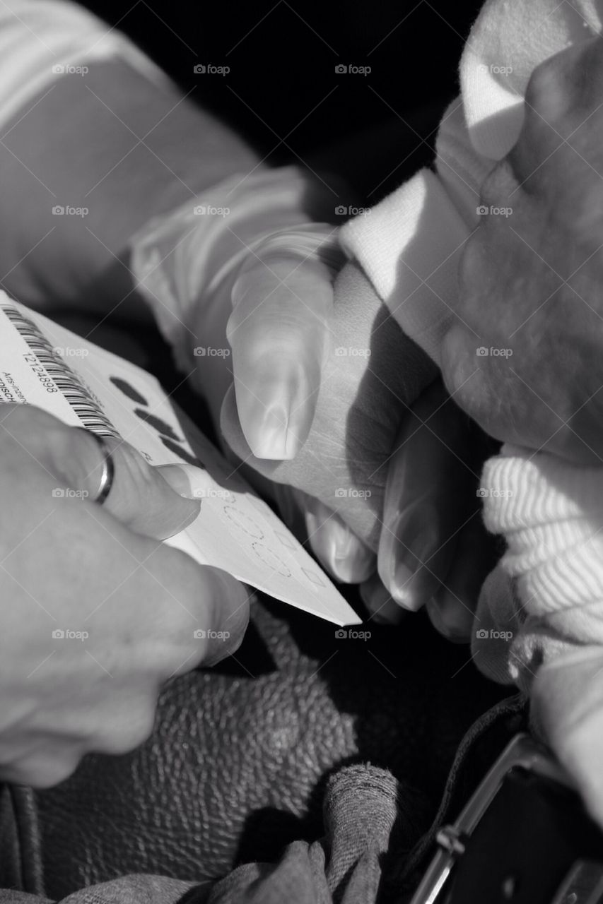 Baby Girl is getting her first shot