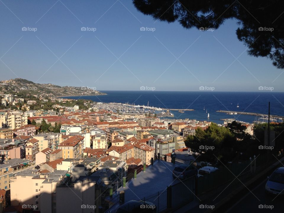 Sanremo, Italy from the top of the town