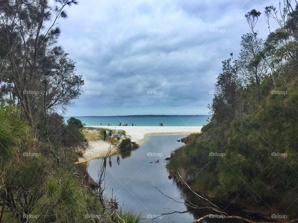 Even in a cloudy day the beach looks beautiful 