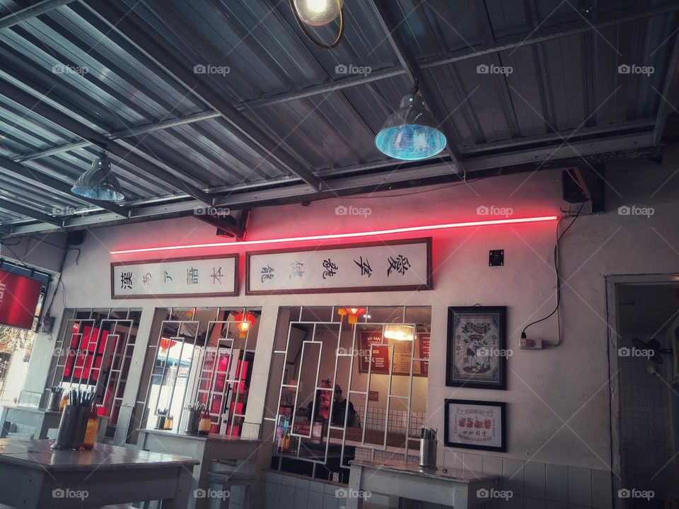 a restaurant with Chinatown vibes