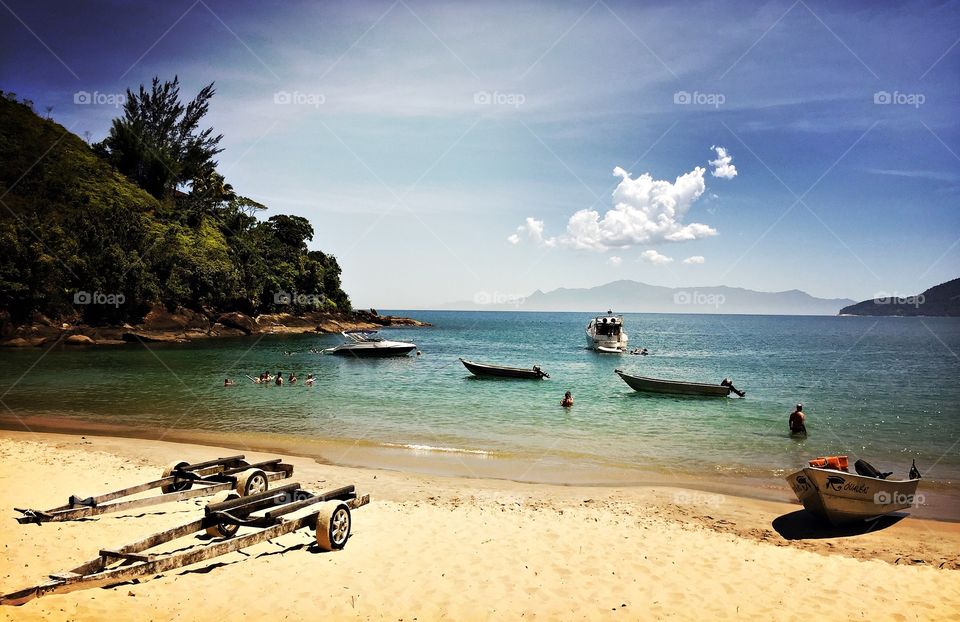 Brazilian beach in a sunny day 