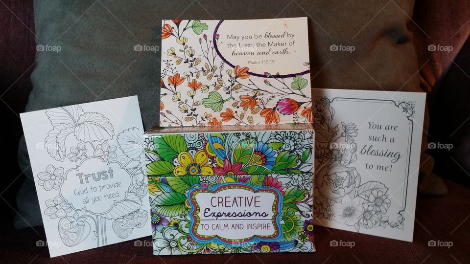 small coloring cards